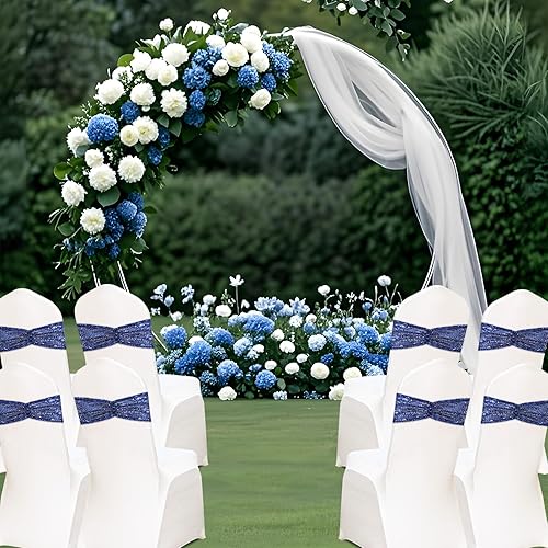 Miniatura 58 de Eternal Beauty Juego de 20 bandas de lentejuelas con lazo rojo para decoración de bodas, hoteles, fiestas