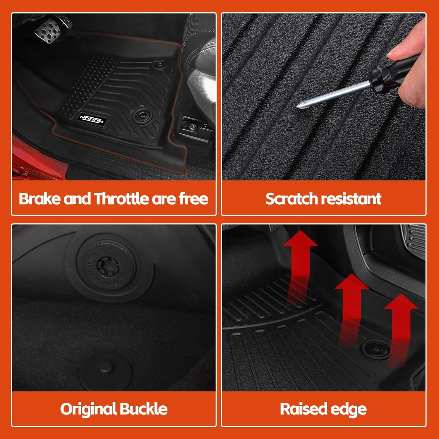 NQOQN All Weather Floor Mats Fit for Ford Escape 2009-2012 for Mazda Tribute Mercury Mariner 2009-2011 Floor Mats — view 6