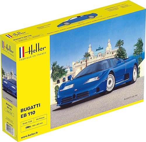Heller HEL80738 1:24-Bugatti EB 110, Sin pintar