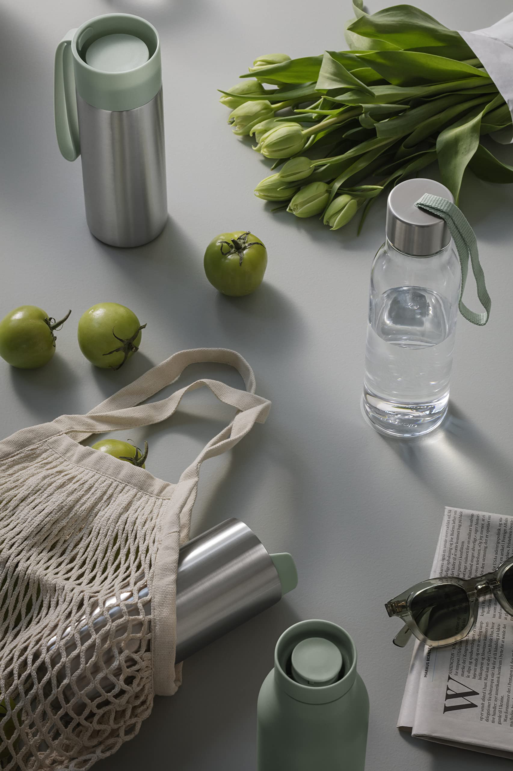 EVA SOLO Trinkflasche 0,5 Liter – Schwarz, BPA-frei, Aus Schlagfestem Kunststoff, Mit Trageschlaufe