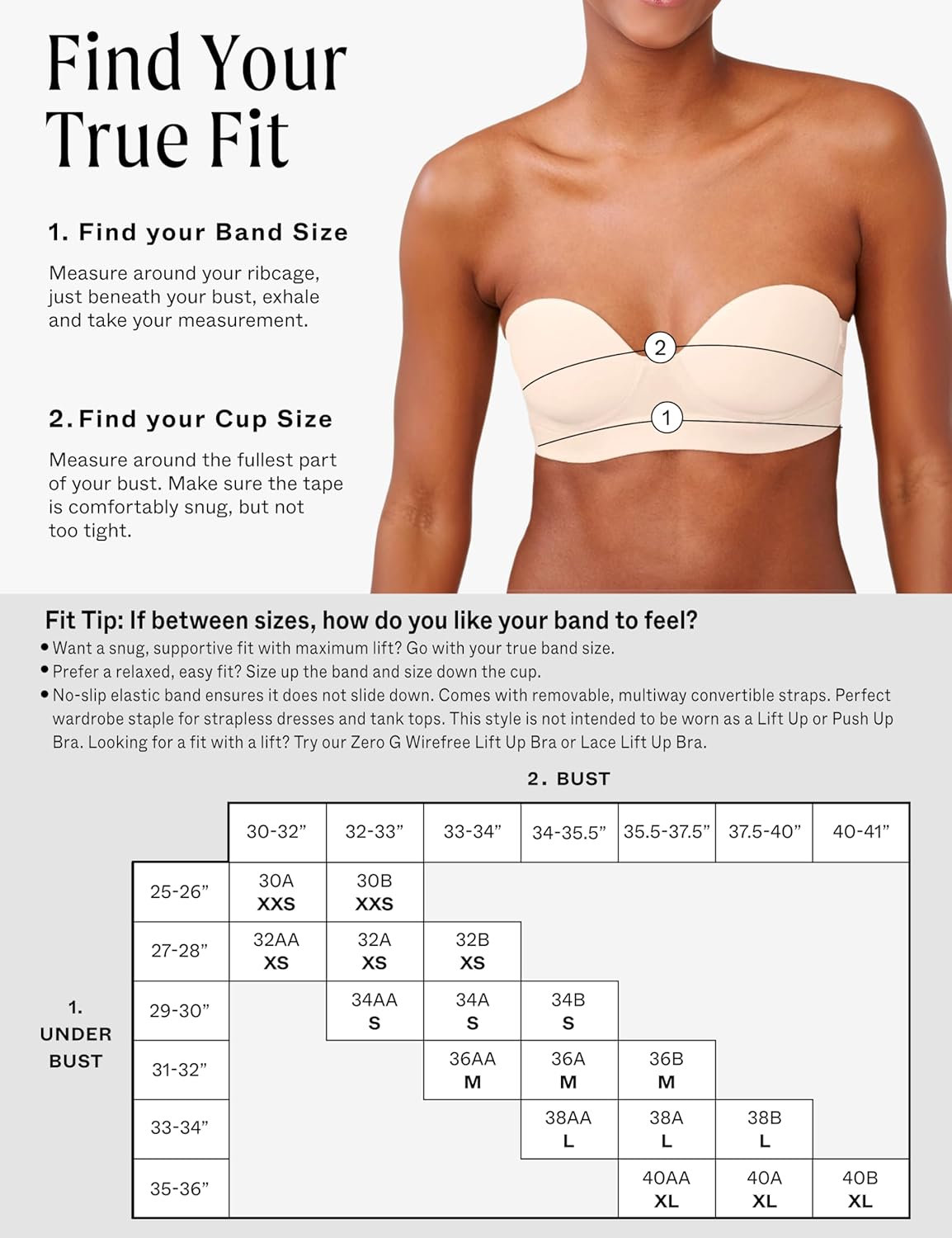 Pepper Bra for AA–B Cups | Strapless Lightly Lined Multiway Underwire Bra for Women with Convertible Straps - Image 3