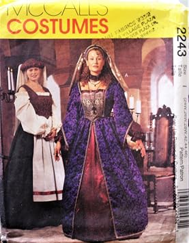 OOP McCalls SEWING PATTERN 2243. Womens Plus szs 24W, 26W, 28W Renaissance Gowns. Royal, Court, Peasant Costumes. Uncut & Factory Folded