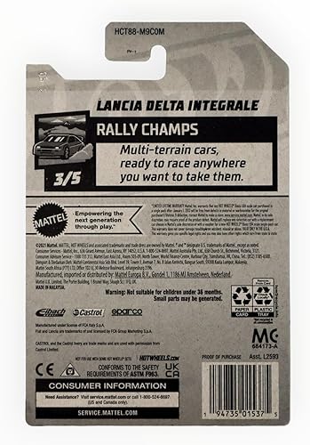 Miniatura 2 de Hot Wheels 2022 - Lancia Delta INTEGRALE - Verde - Campeones de Rally - 3/5