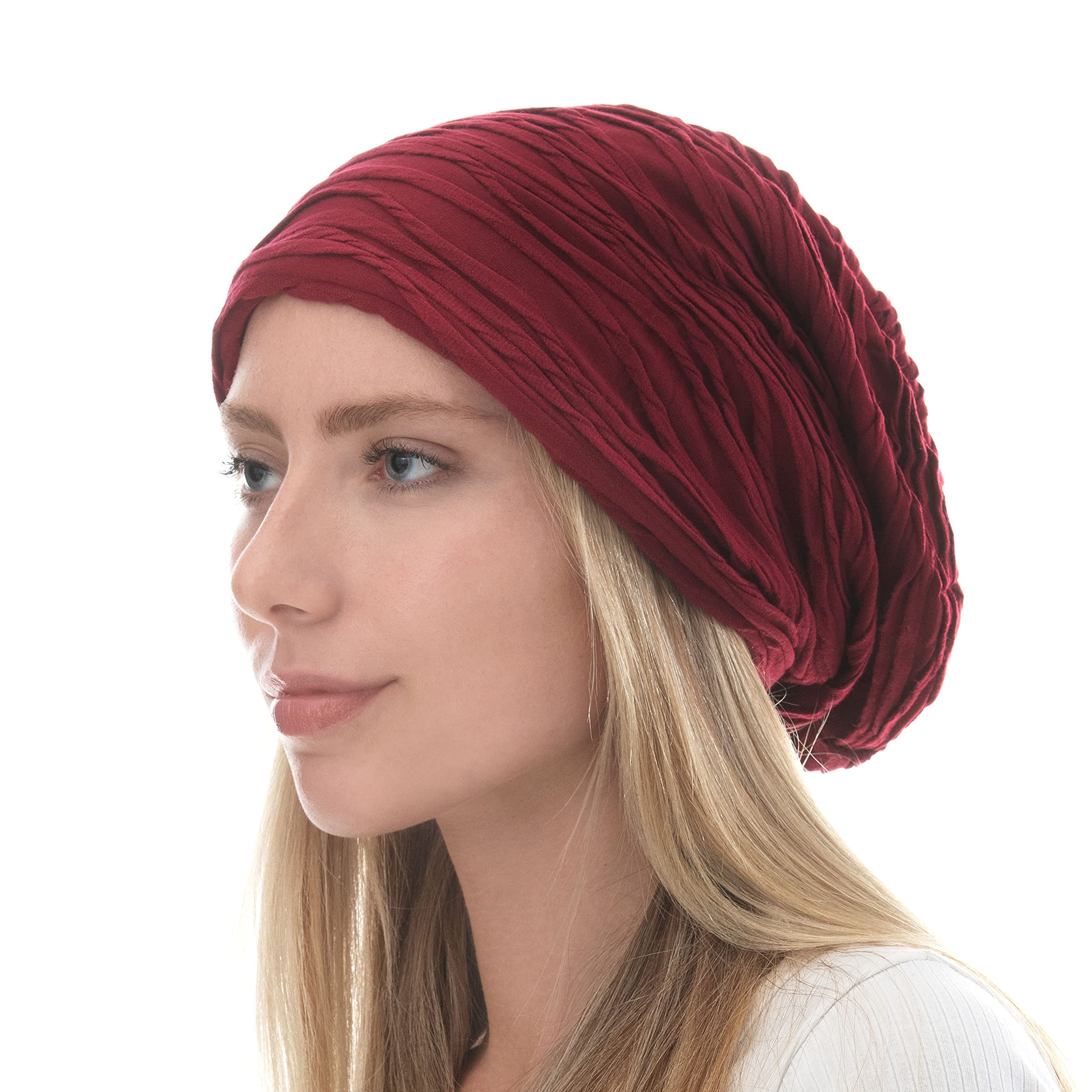 Chemo Slouchy Style Baggy Beanie Cancer Headwear for Women Fleece Lining Winter Hat