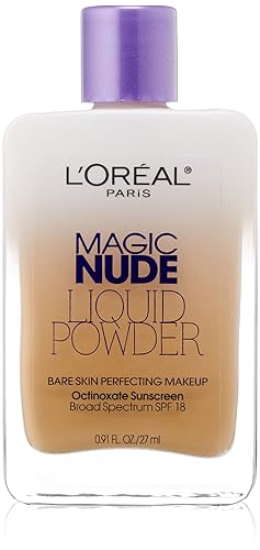 L Oreal Paris Magic Nude Liquid Powder Bare Skin Perfecting SPF 18de maquillaje 091onza Beige Natural