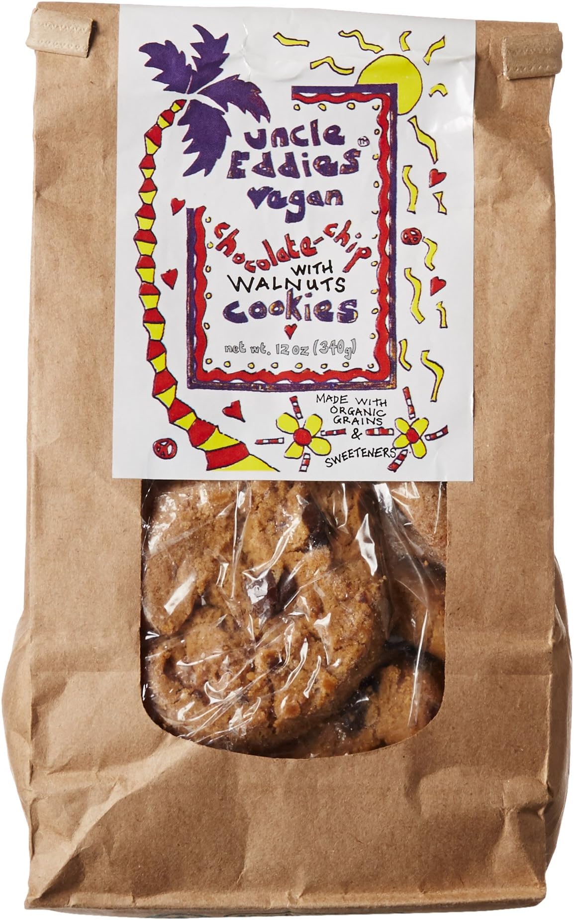 Uncle Eddie's Vegan Cookies, Chocolate Chip with Walnuts, 12 oz