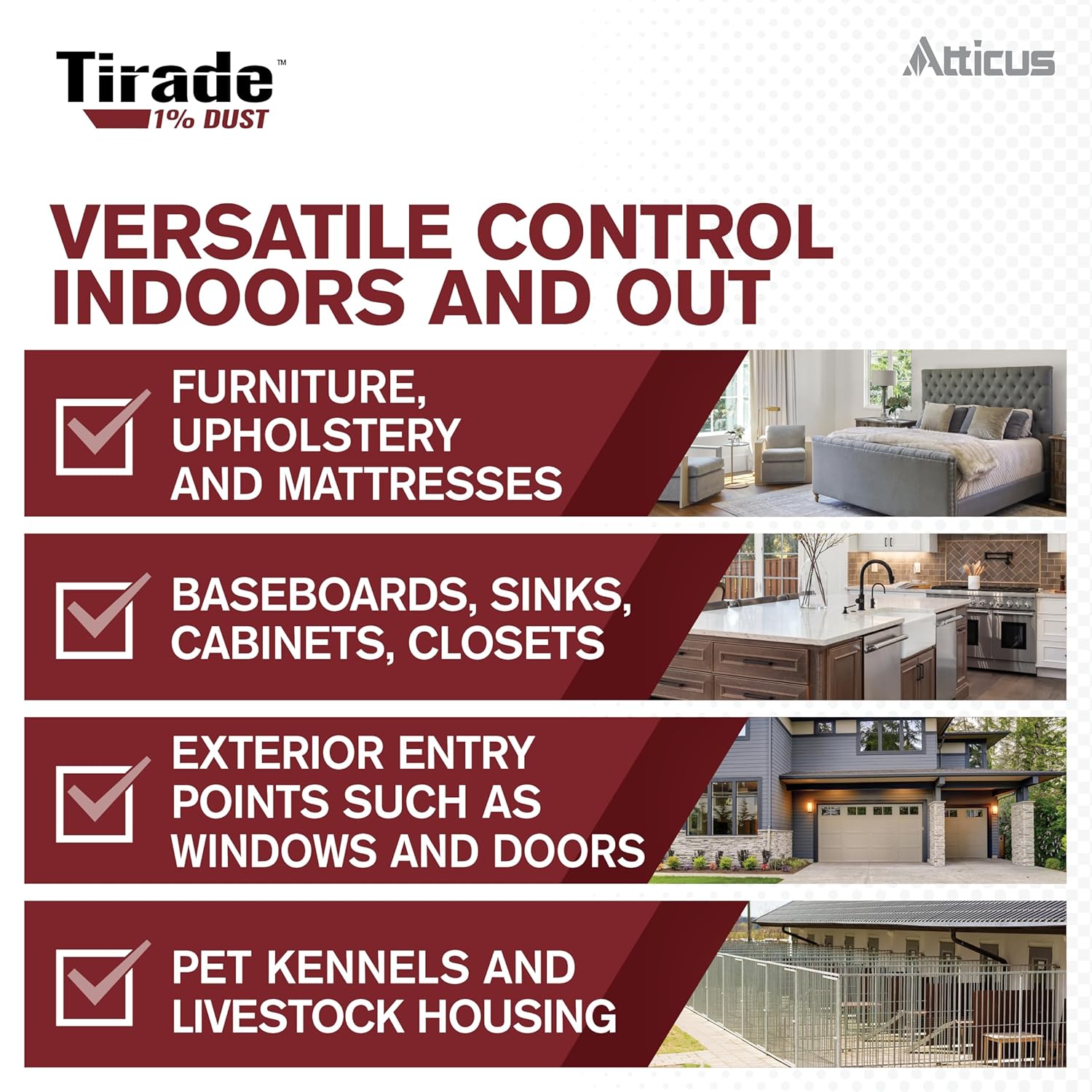 Atticus Tirade 1% Cyfluthrin Dust Insecticide (1.25 lb) - Ready-to-Use Insect Killer - Indoor and Outdoor Control of Ants, Bees, Wasps, Hornets, Cockroaches and Many Other pests