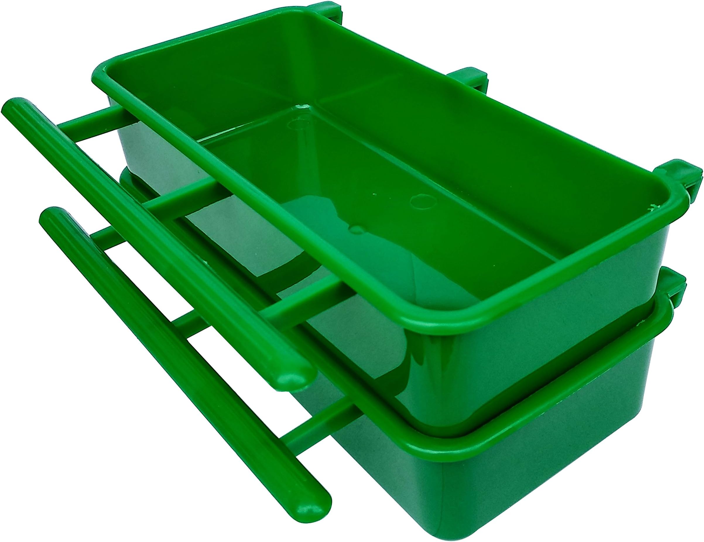 PetNest Jumbo Plastic Bird Cage Water Bowl and Food Feeder - Pack of 2