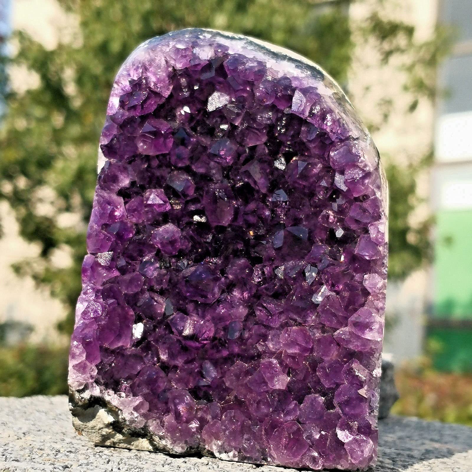 For Alrededor de 100g/200g/300g/400g/500g geoda de Amatista Natural Cuarzo racimo Cristal espécimen Piedras Preciosas y Cristal decoración de la habitación (Size : 400g)