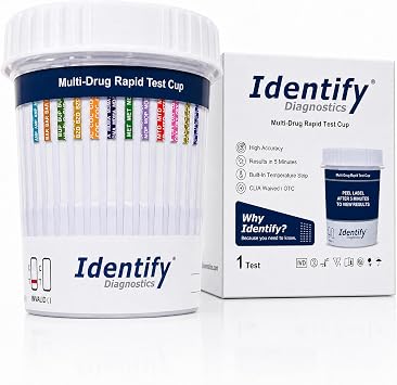 Identify Diagnostics 12 Panel At Home Drug Test Kit, Urine Cup - 1 Pack