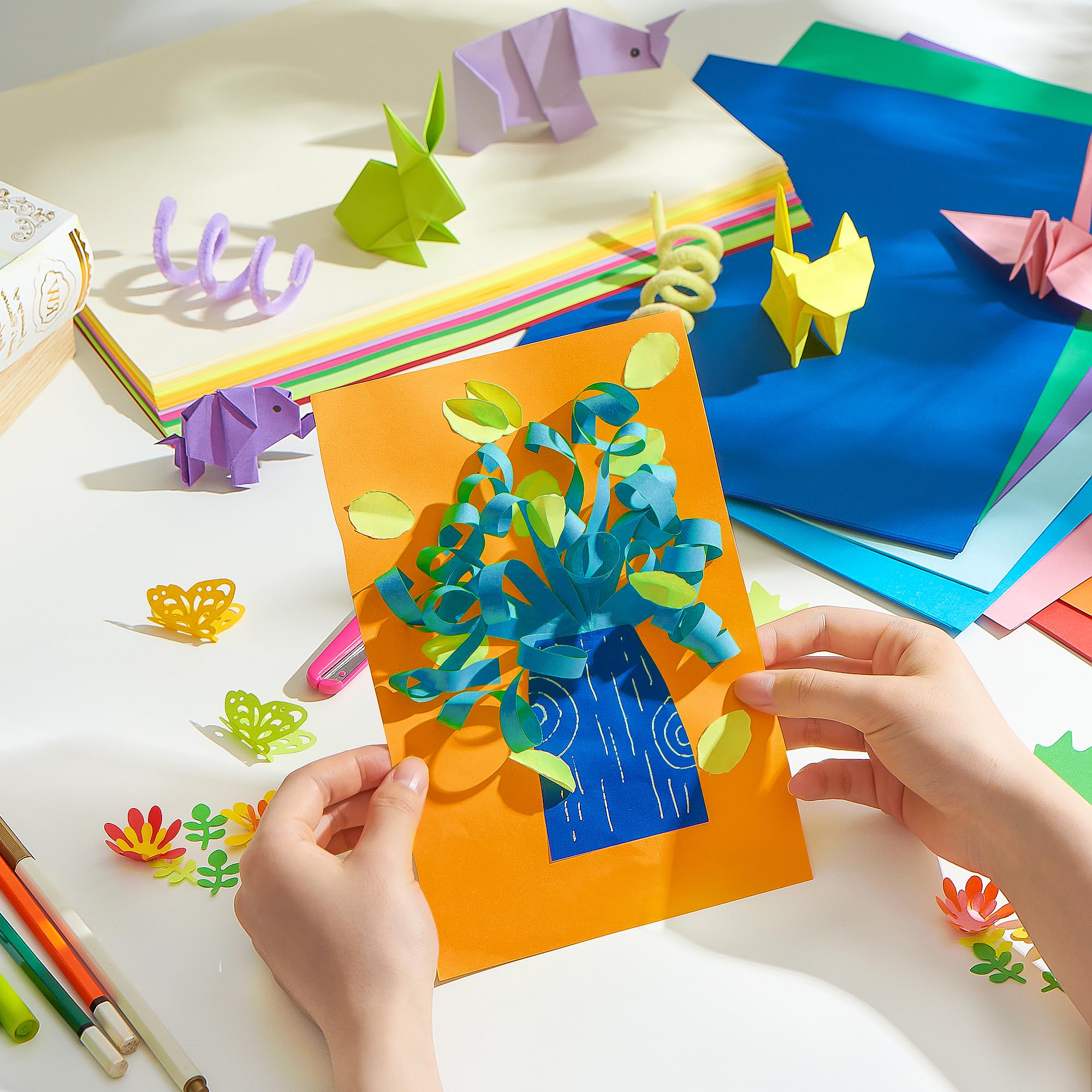 200 Blatt Origami Papier A4 - 20 Farben Für Bastelprojekte Und Kreativität