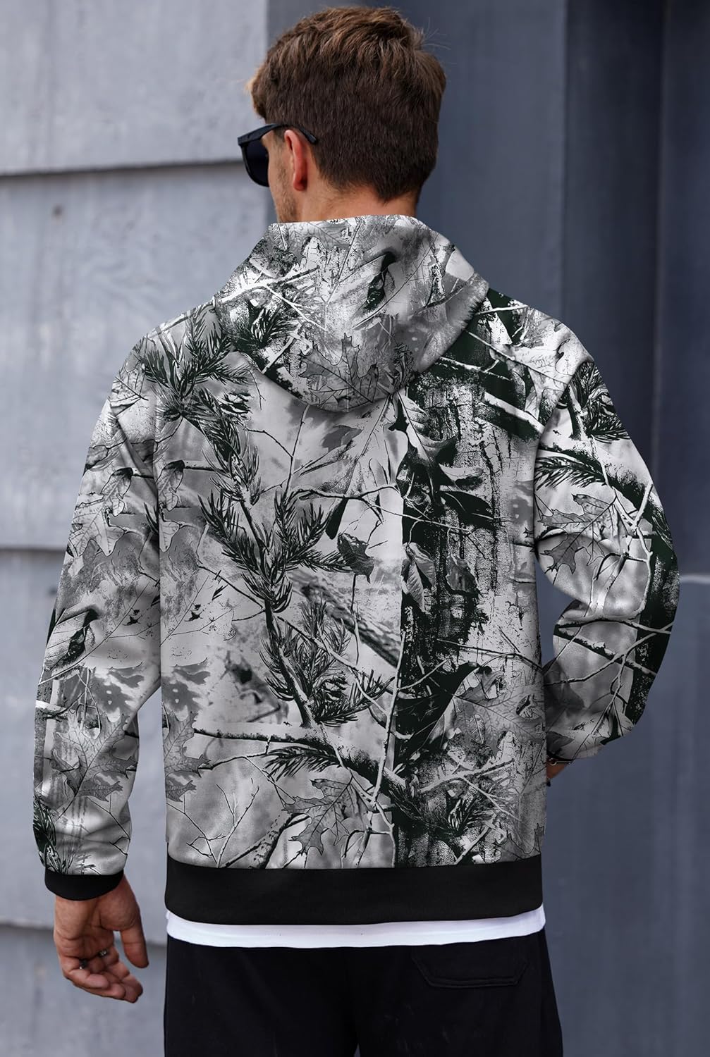 Men's Camo Hoodie Forest Print Midweight Soft Casual Hooded Pullover with Pocket (S-XXL) - Image 5