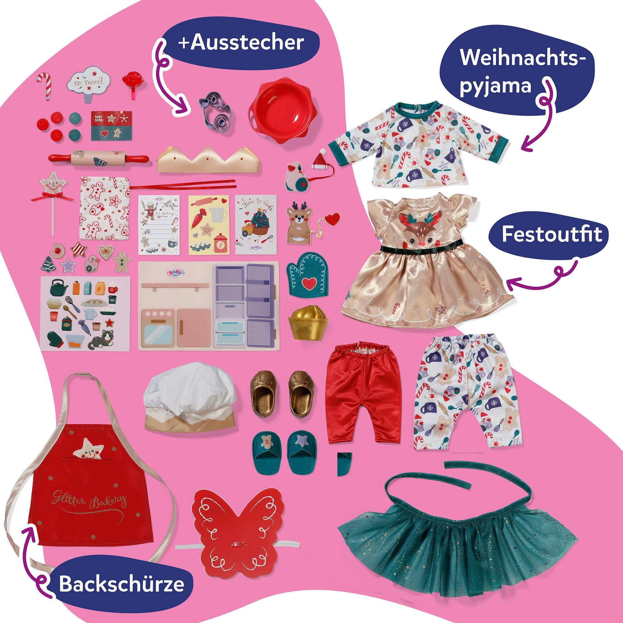 BABY born Adventskalender mit 24 Überraschungen für 43 cm Puppen