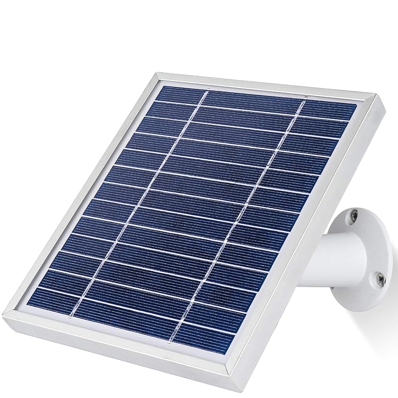 Painel Solar iTODOS para Arlo Pro e Arlo Pro 2 com Bateria Integrada, Cabo de Carregamento Externo de 3,6 m e Suporte Ajustável