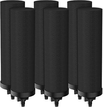 Membrane Solutions UV Countertop Gravity Water Filtration System Replacement Filter Elements - 6 Packs U3P