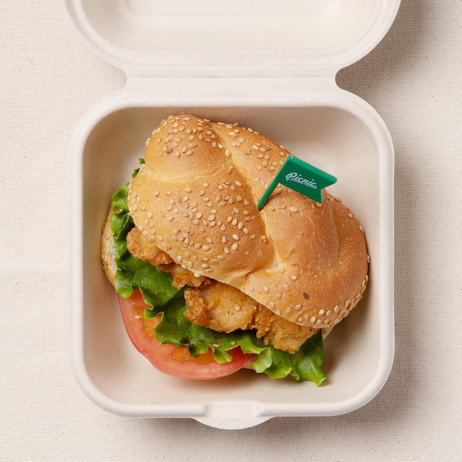 Trix Design Food Pack Bagas Mold, Unbleached, Square, 25 Pieces, Disposable Containers, Eco-Friendly, Takeout, Commercial Use