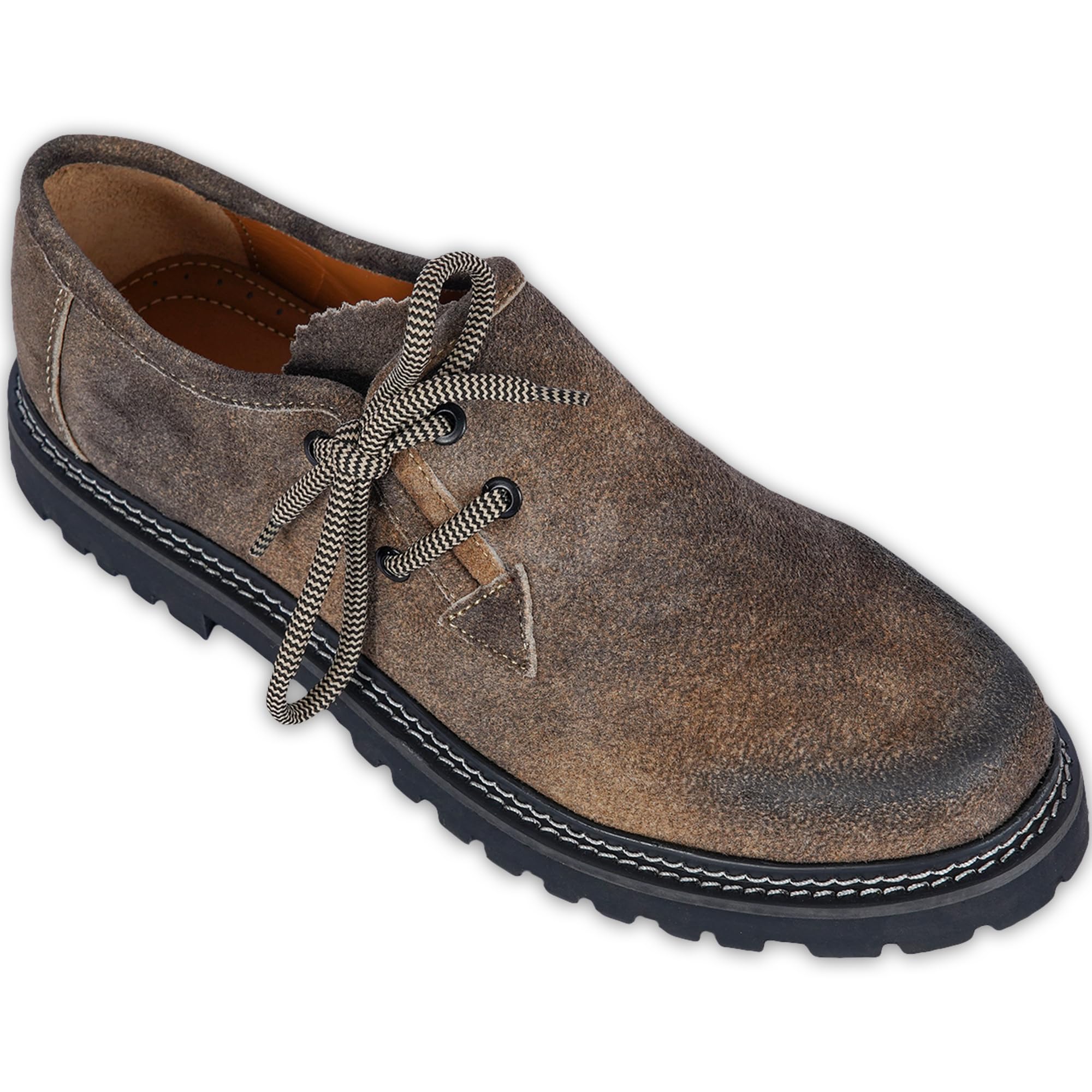 German Wear Scarpe da avena, originali, fatte a mano, in pelle scamosciata, con 2 lacci