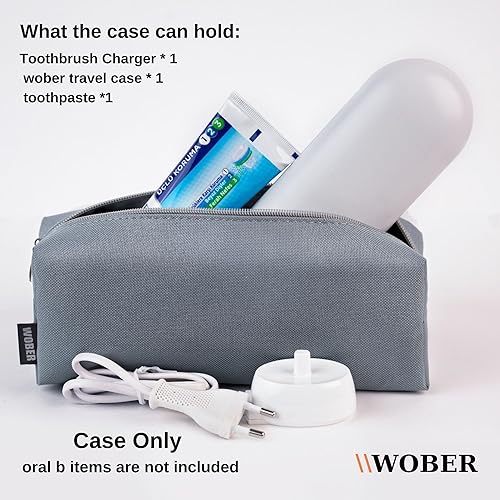 Miniatura 6 de Funda de viaje para cepillo de dientes eléctrico compatible con Oral-B Pro 1000, 1500, 2000, 3000, 3500 cepillo de dientes eléctrico con bolsa