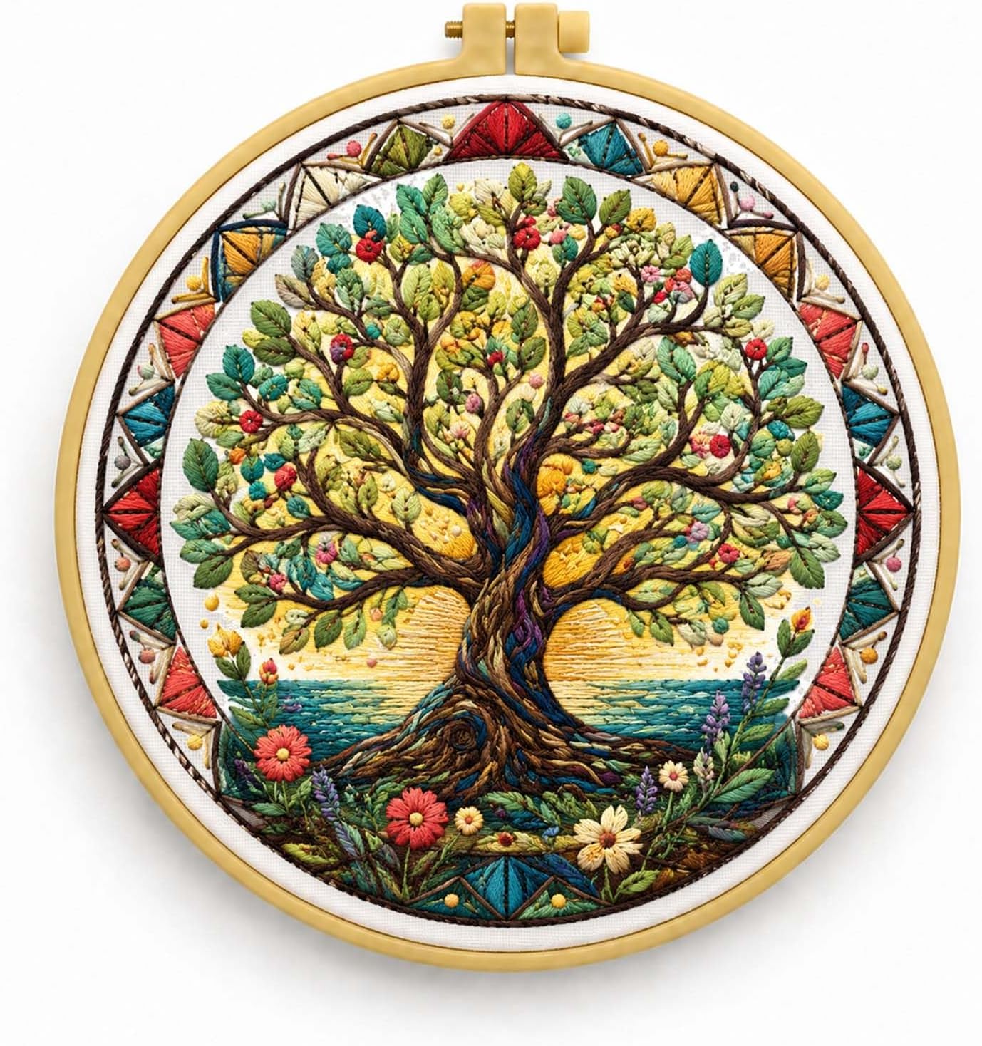 niurenmaoyi Tree Embroidery Kit for Beginners,Sewing Kit for Adults
