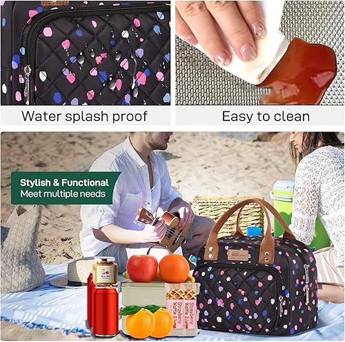 Miniatura 6 de HOMESPON - Lonchera con aislamiento para mujer y hombre bolsa para el trabajo la escuela hacer un picnic o irse de viaje