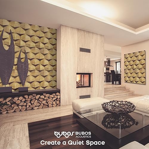 Miniatura 181 de BUBOS Paquete de 8 paneles acústicos artísticos insonorizados, paneles de pared de 47.2 x 31.4 pulgadas, paneles de pared acústicos decorativos