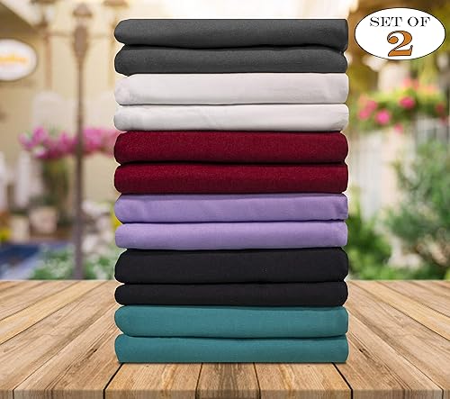 Miniatura 2 de Fundas de almohada de microfibra de 2 piezas ultra suaves de calidad de hotel de doble cepillado, resistentes a las arrugas, estándarQueen, color