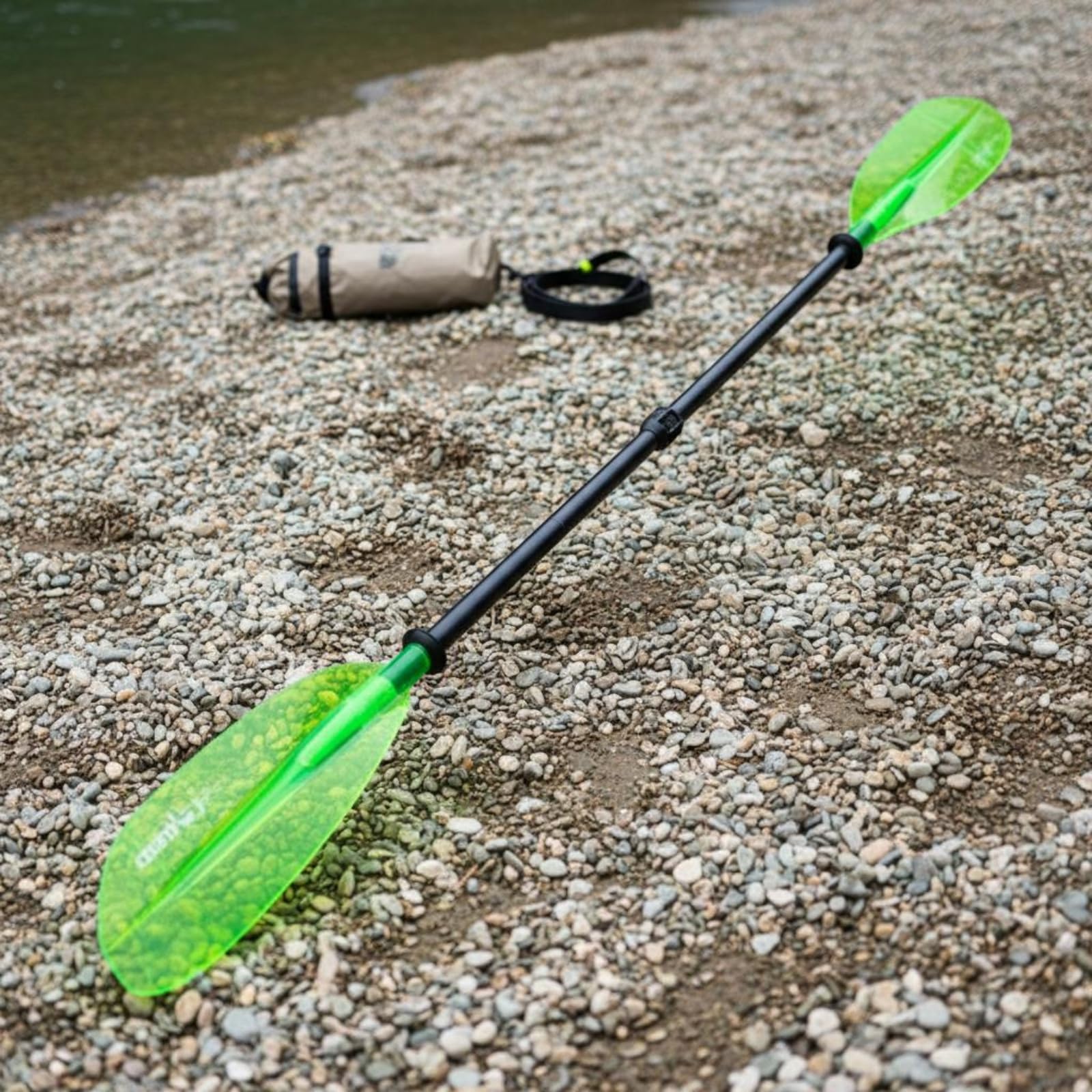 Pagaie Réglable en 2 Parties Léger Pagaie de Kayak Démontable Résistant Équipement Nautique pour Sports Nautiques