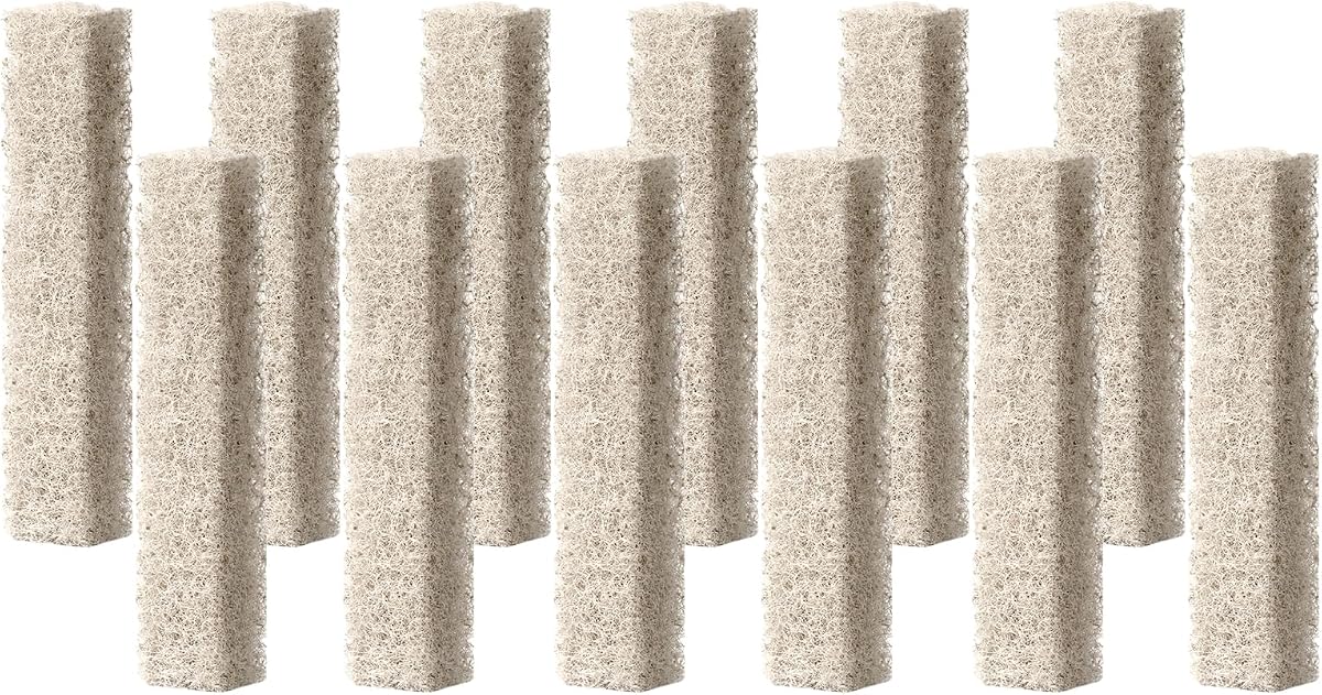 AQUANEAT 12-Pack Replacement Ammonia Reducer Pads Compatible with Aqueon QuietFlow 30 and 50 LED PRO Aquarium Power Filter
