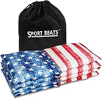Vista 7 de SPORT BEATS Juego de 8 Bolsas de Cornhole de Peso y Tamaño Reglamentario Incluye Estuche de Transporte