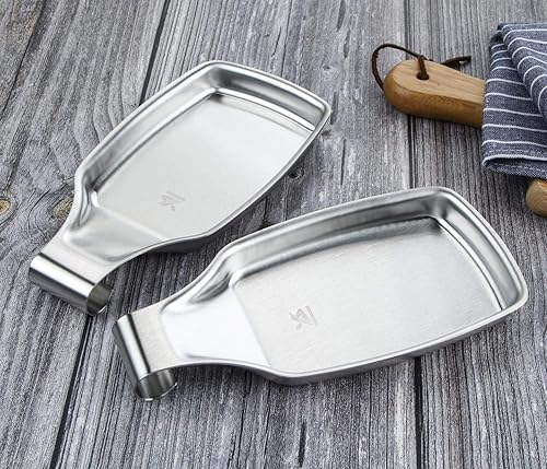 Miniatura 6 de MSY BIGSUNNY Soporte para cuchara para estufa, utensilios de cocina de acero inoxidable 304, soporte para espátula para encimera de cocina, paquete