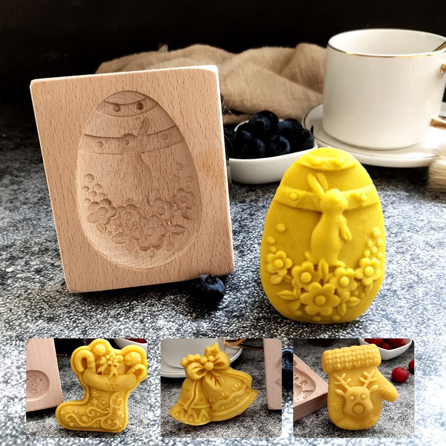 AVSMGP Formine Biscotti Natale, 4pcs Stampo per Biscotti Natalizi,Stampi per Biscotti 3D,Plastica Stampi Biscotti,Formine per Biscotti Plastica,per Decorare Biscotto, Dolci, Torta,G