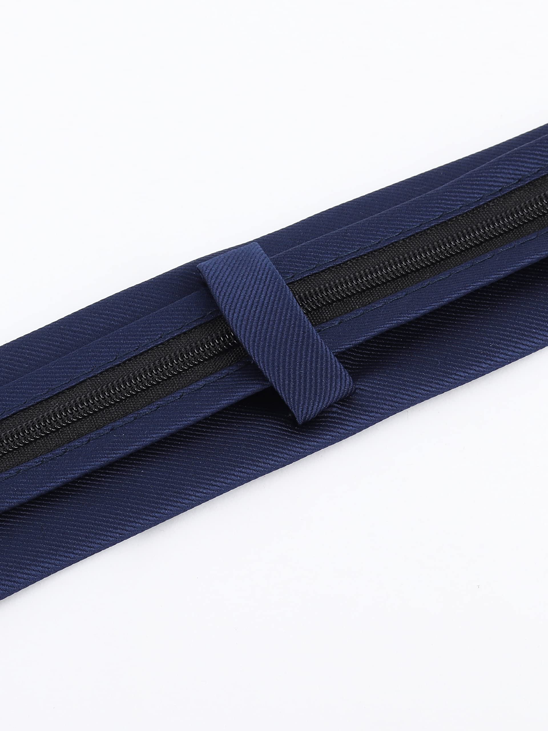 Hombre Corbata Estrecha 6cm con Cremallera Pre-atado Corbata Seguridad Casual Business Longitud 48cm - Liso