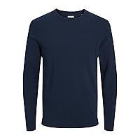 JACK & JONES Jjebasic Knit Crew Neck Noos Felpa Uomo, Blu (Navy Blazer)