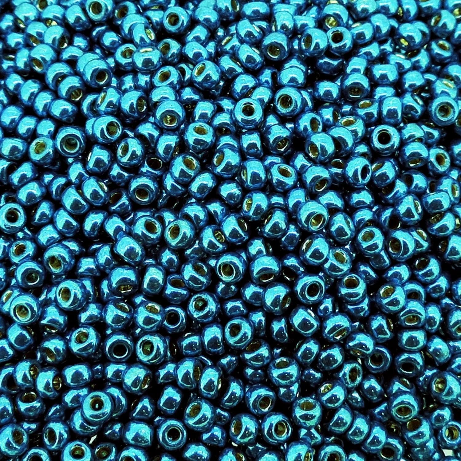 Duracoat Galvanized Deep Aqua Blue Miyuki Seed Beads 11/0