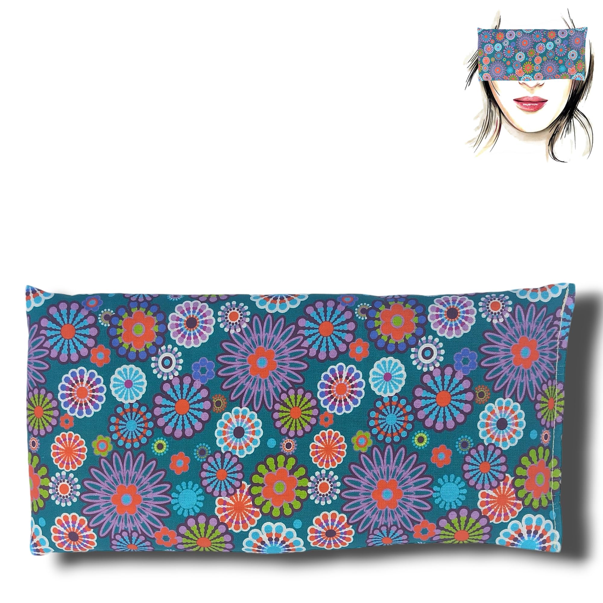 Poduszka pod oczy Mandalas | Nasiona lawendy i ryżu | joga, medytacja, relaks, odpoczynek oczu...