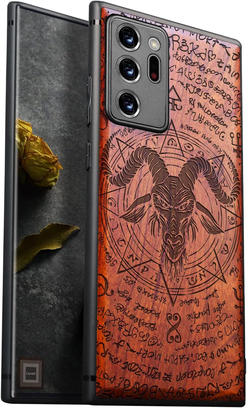 Amazon.com: Carveit Designer Wooden Case for Samsung Galaxy Note20 ...