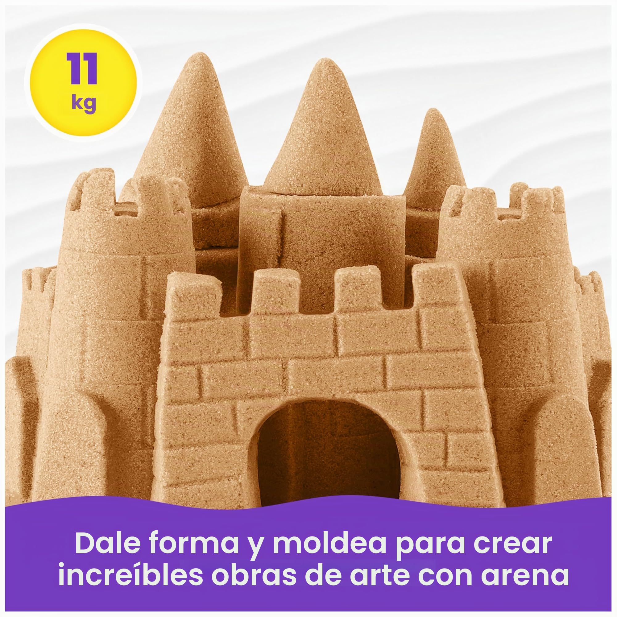 Kinetic Sand 5 kg – Arena cinética mágica Original de Suecia, marrón Natural, conocida en Jardines de Infancia, para Juegos en Interiores relajados y creativos para niños a Partir de 3 años