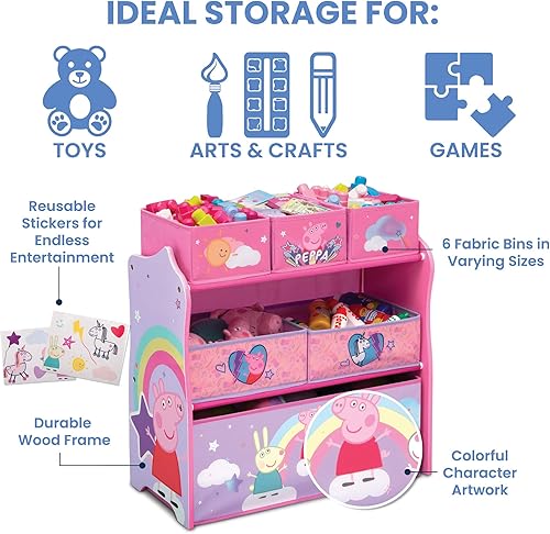 Miniatura 4 de Delta Children Escritorio con silla con contenedor de almacenamiento + diseño y almacenamiento de 6 contenedores organizador de almacenamiento de