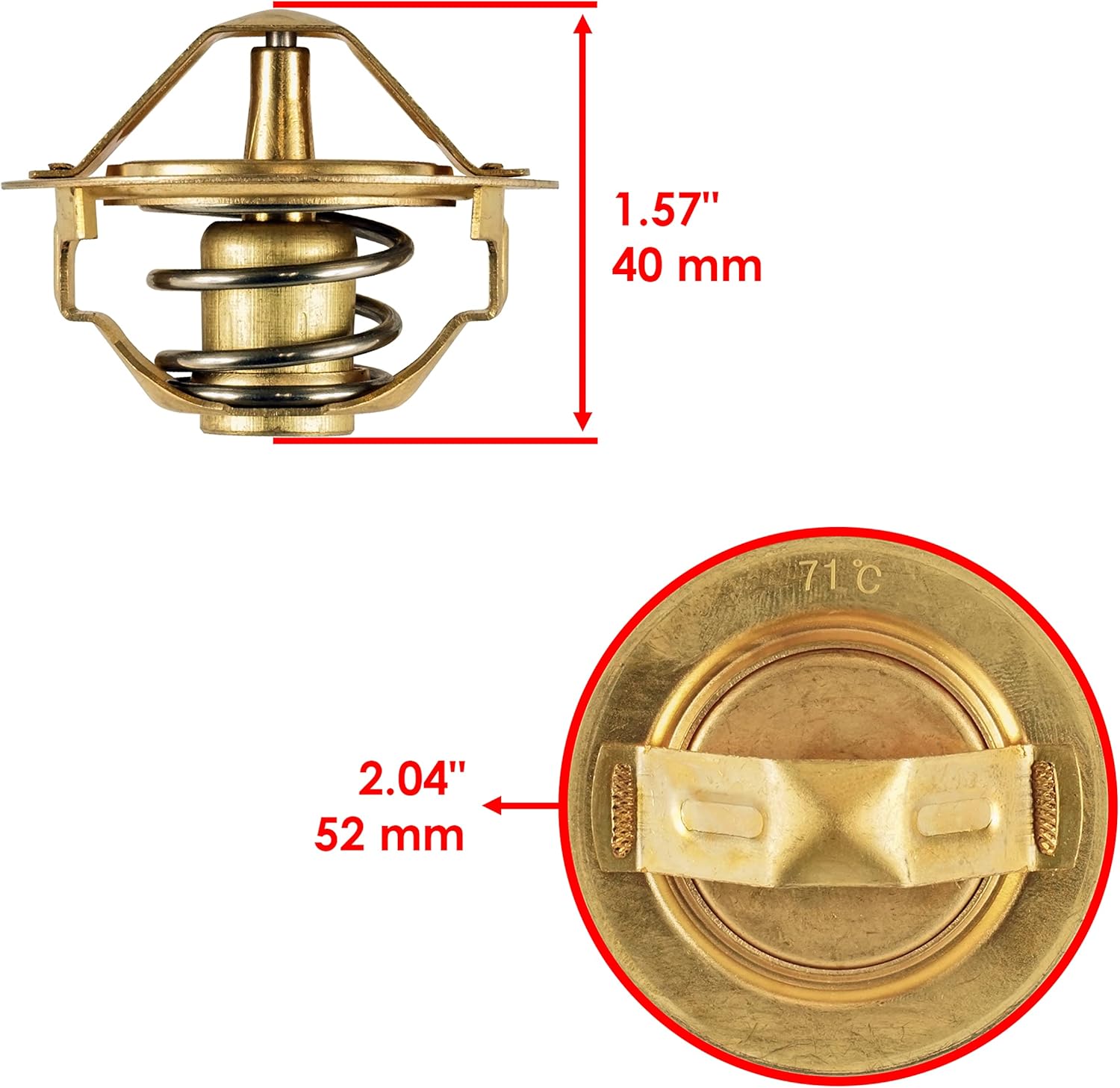 Caltric Thermostat with O-Ring Compatible with Yamaha YXZ1000 YXZ1000R EPS SS SE YXZ10Y 2016-2022