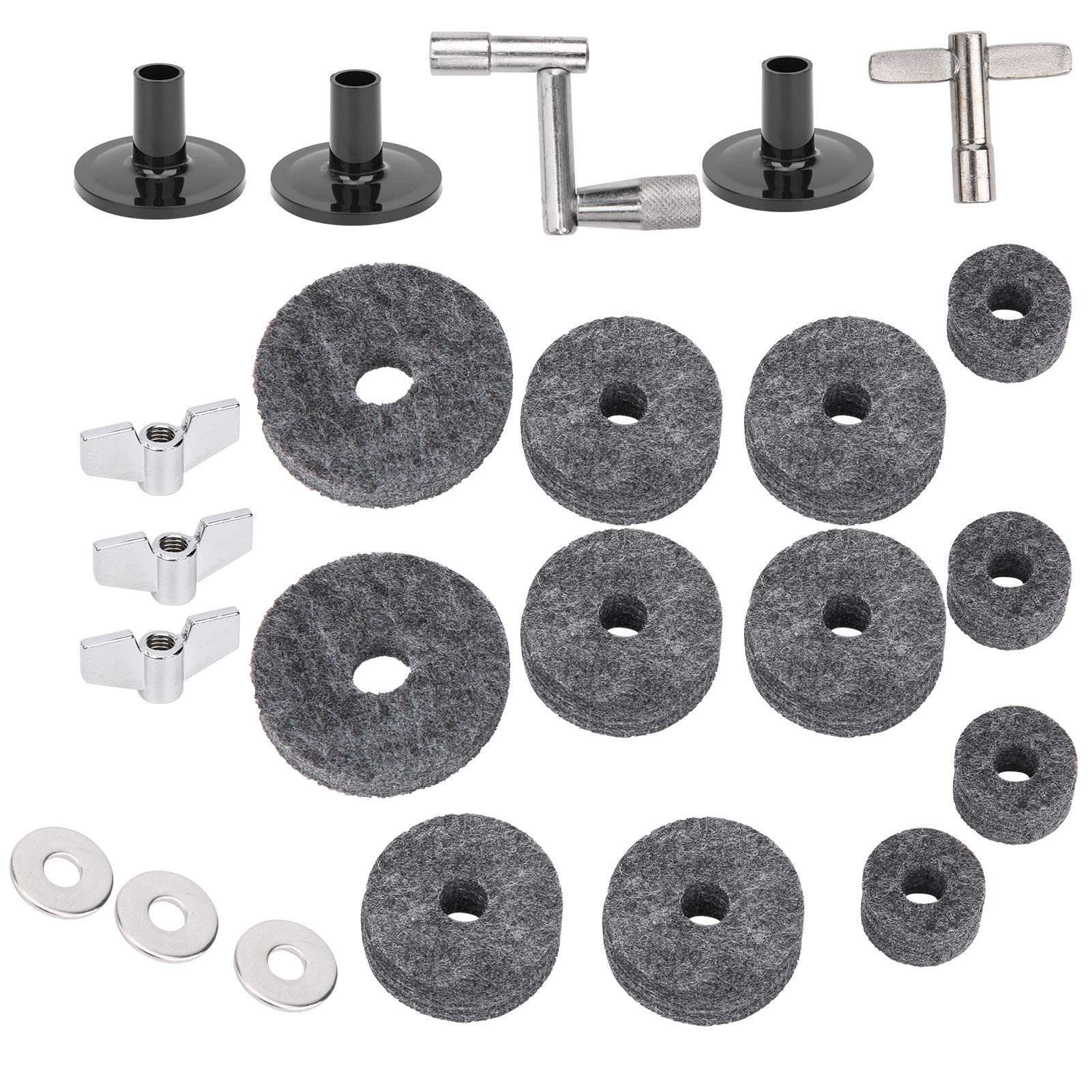Tampone in feltro per batteria, 23Pcs Kit, for piatti, con dadi ad alette, for cooking, for home use