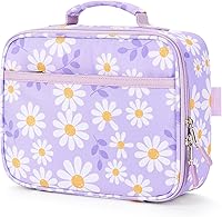 Vista 14 de mibasies Lonchera infantil para niñas pequeñas, bolsa de almuerzo aislada y reutilizable para la escuela, fresas surtidas, color rosa