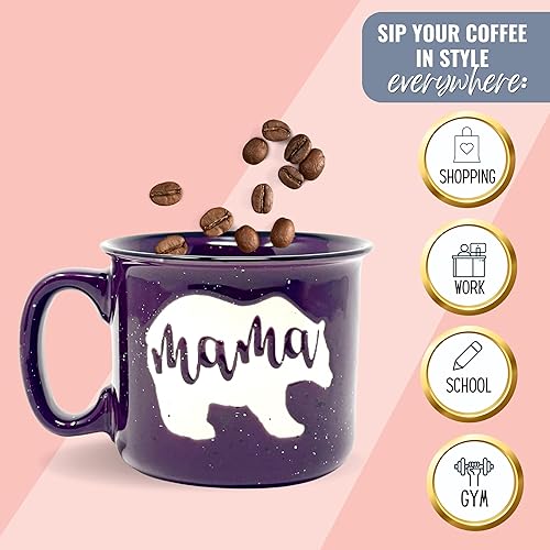 Vista 20 de Mama Bear & Papa Bear 15 oz Coffee Mug Set - Cute Coffee Cup Gift Set for Men and Women - Unique Fun Gifts for Couples, Parents, Grandparents for