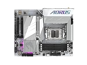 GIGABYTE B650E AORUS Elite X AX ICE AM5 LGA 1718 AMD B650 ATX Motherboard with 5-Year Warranty, DDR5, 3X M.2, PCIe 5.0, USB 3.2 Gen2X2 Type-C, WiFi 6E, 2.5GbE LAN, Q-Flash Plus, EZ-Latch Plus