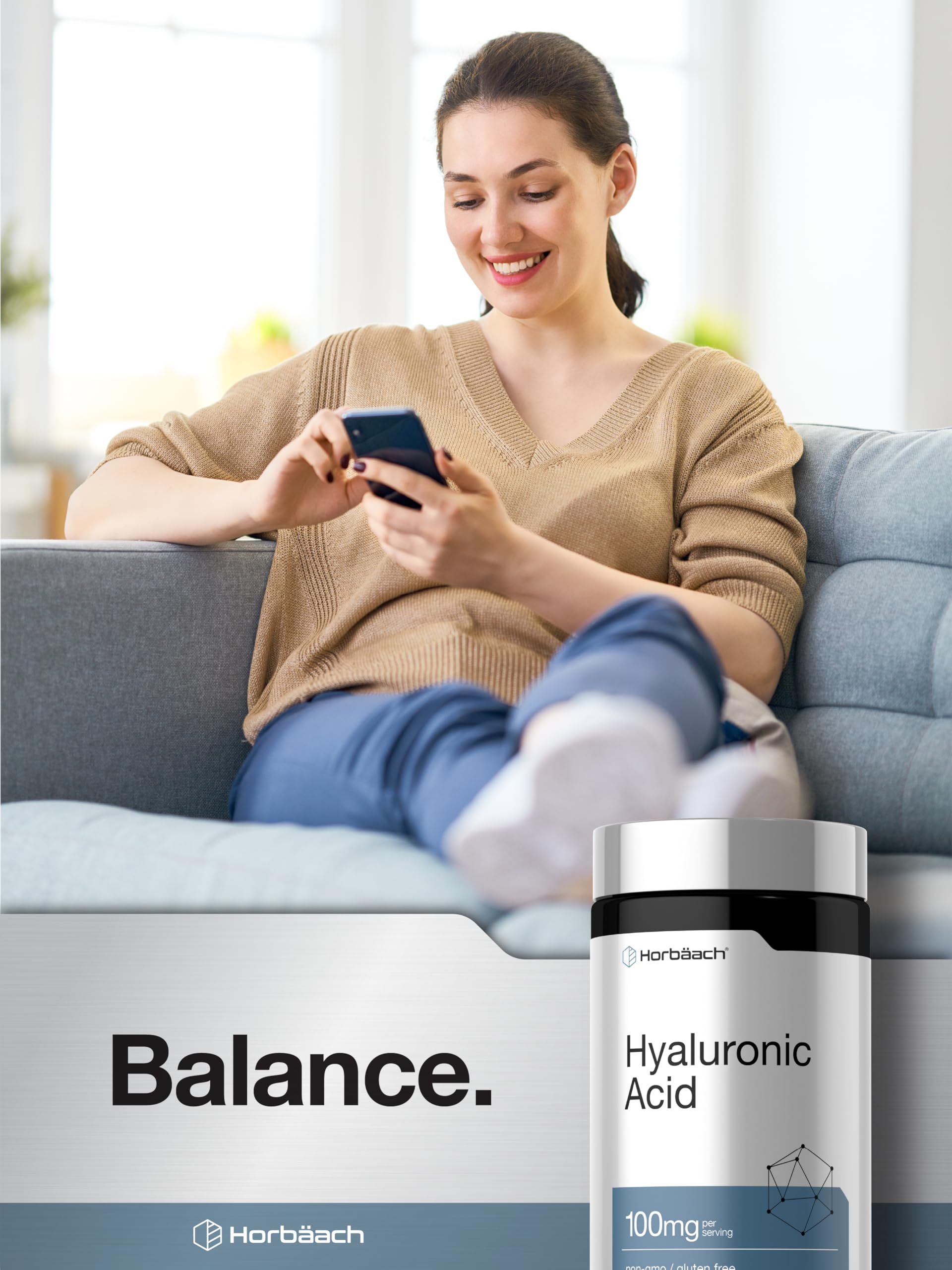 Horbäach Hyaluronic Acid Supplement | 100mg | 120 Capsules — Amazon image 6