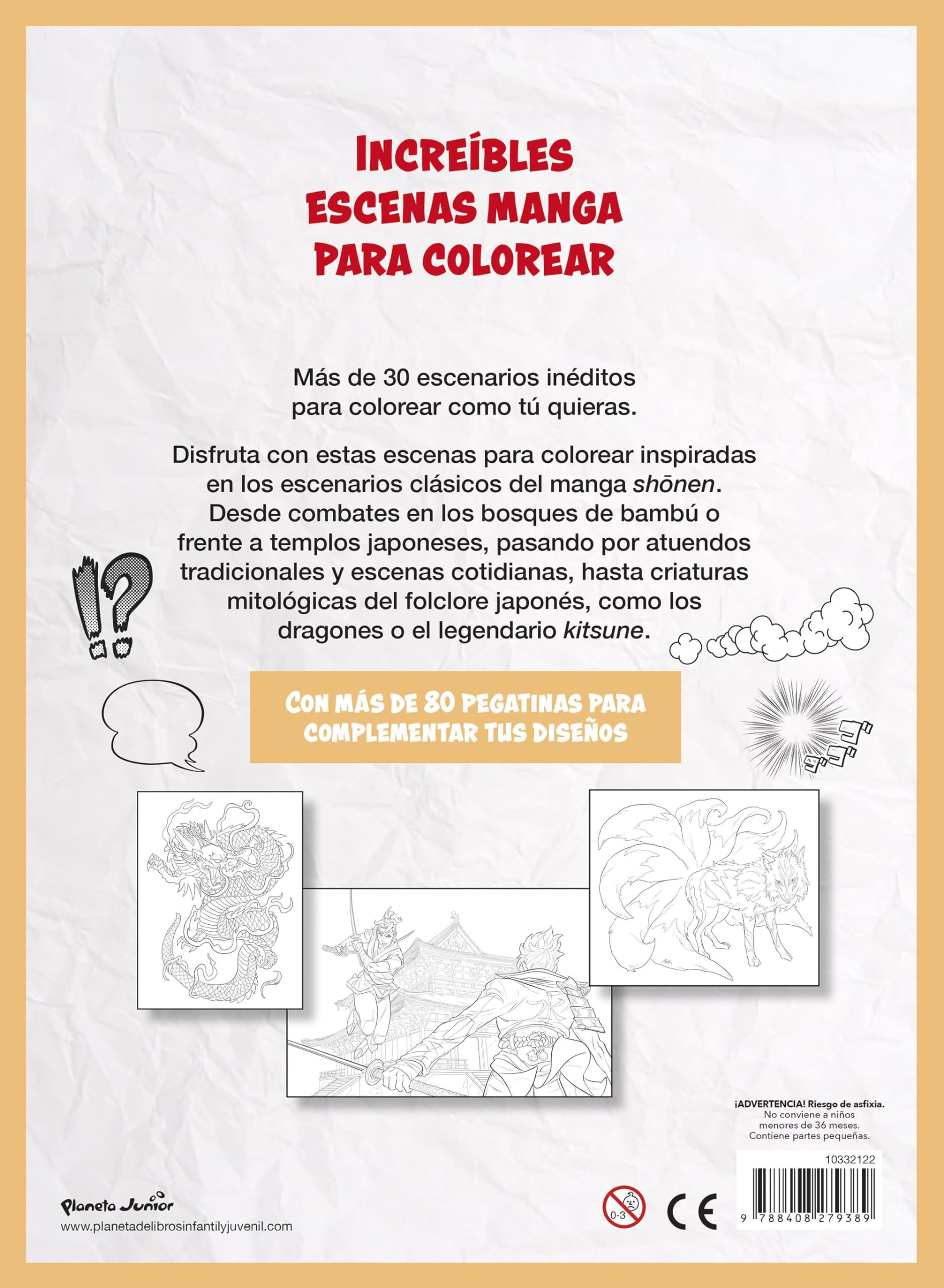 Colorea manga: Más de 30 escenas para colorear con pegatinas