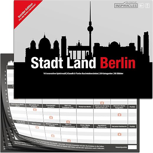 Stadt Land Berlin - Tolles Berlin Geschenk - Das Quiz Spiel für...