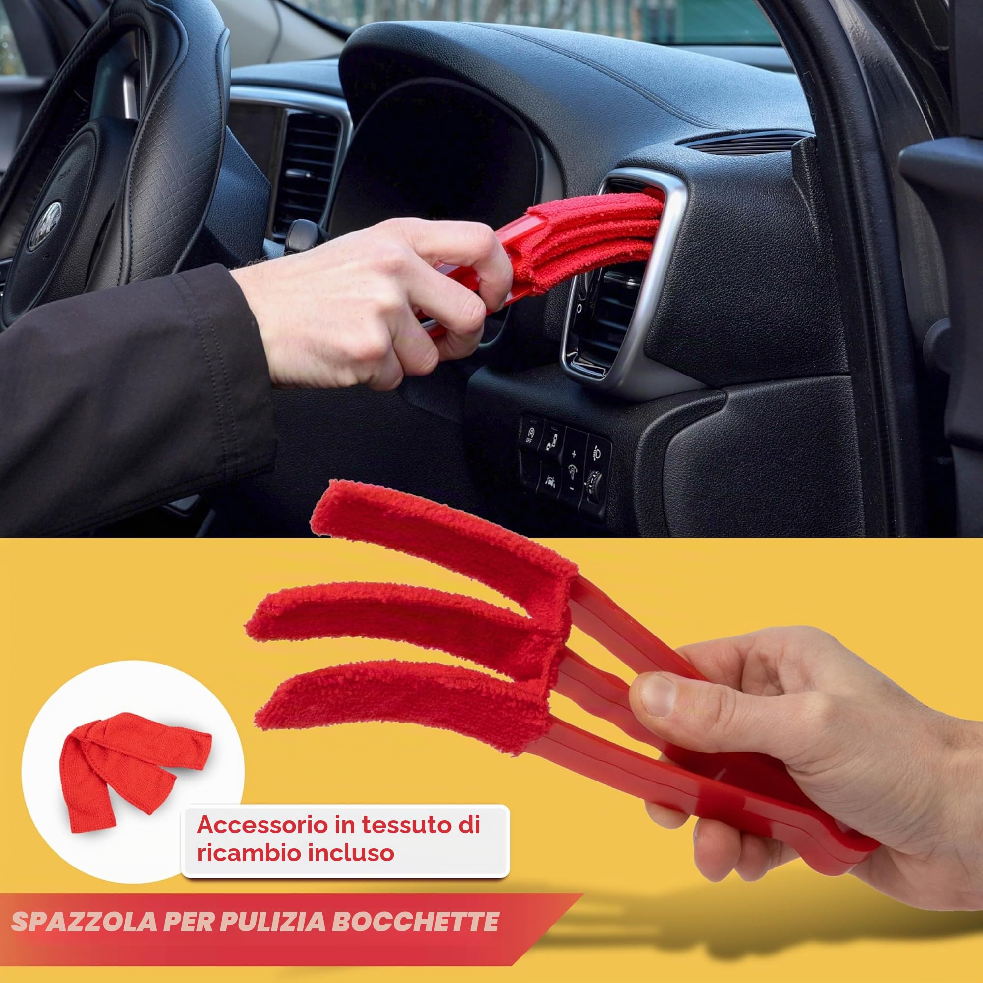 GADLANE Kit di Pulizia Auto - Kit Detailing Auto da 29 Pezzi con Borsa Portaoggetti, Kit di Pulizia Auto Interni ed Esterni Bagnato e Asciutto Kit Lavaggio Auto Bocchette Aria, Cruscotto, Motore