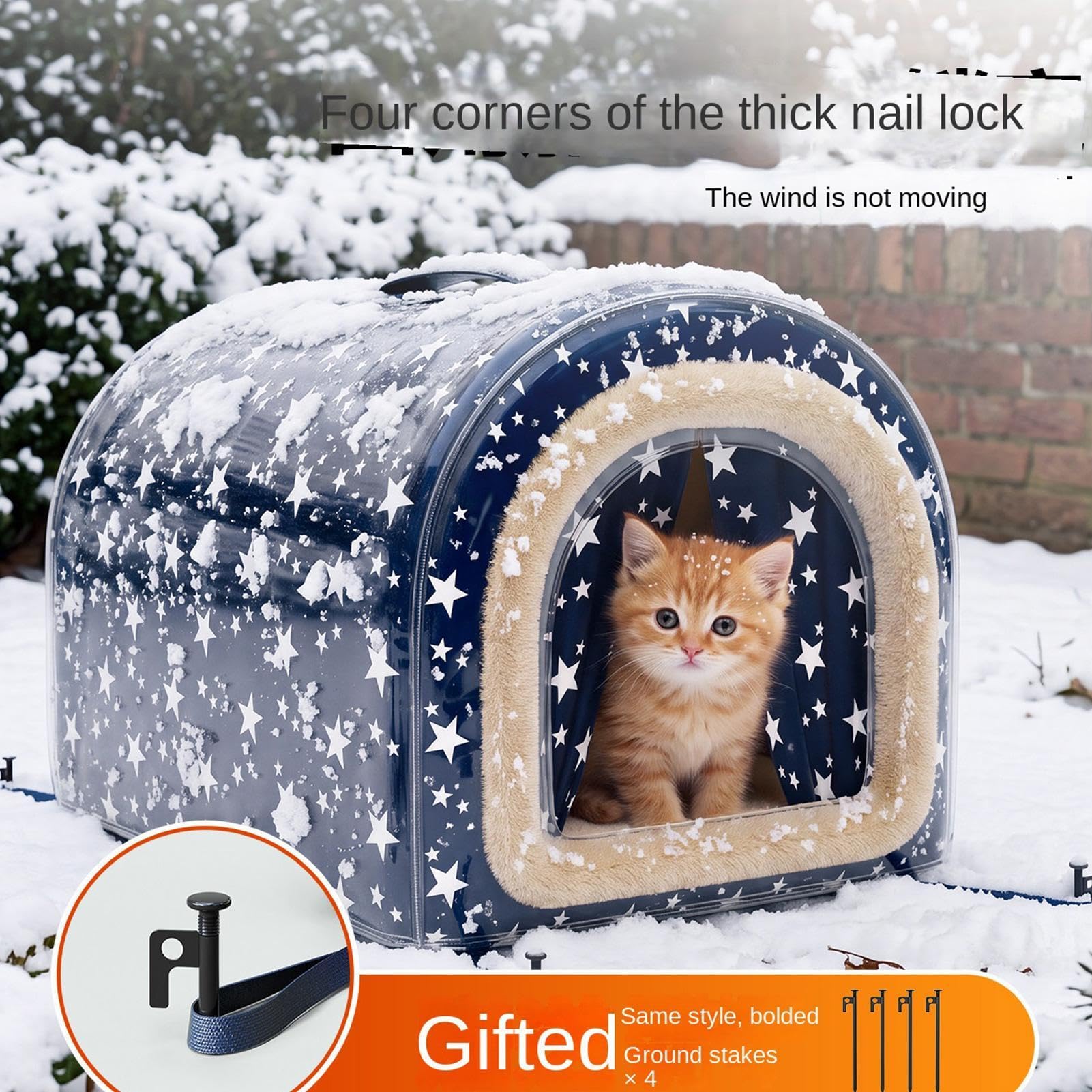 Cuccia per gatti all'aperto - portatile pieghevole lavabile resisten