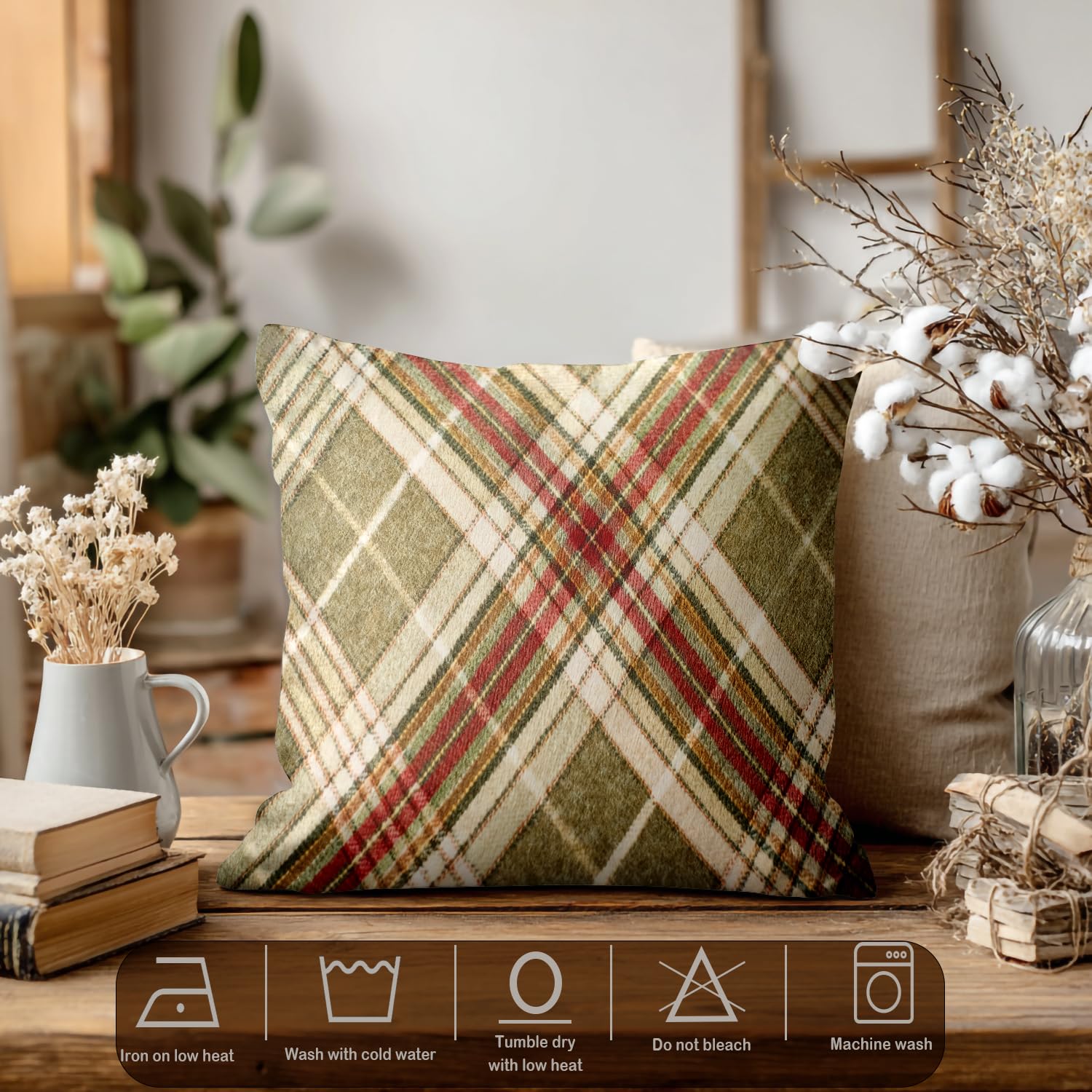 Batmerry Green Wool Plaid Scottish Tartan Pillowcases, Symmetric S Green and Red Tartan Plaid Scottish Seamless Pattern. Texture from tartan,  plaid, tablecloths, shirts, clothes, dresses, bedding, blankets and other  textile 11440845 Vector Art at Vecteezy