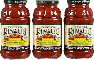 Francesco Rinaldi Traditional Pasta Sauce, No Salt Added, Low Sodium with Real Cheese - 1.46 lb Pack of 3